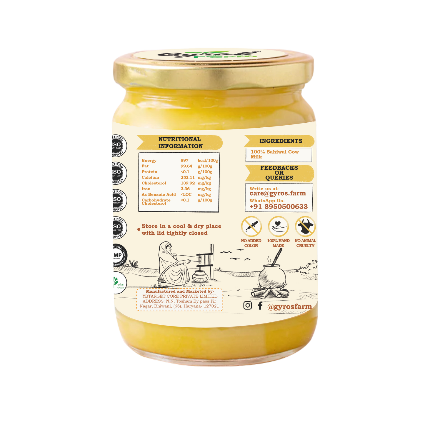 Daily Health Combo | Sahiwal Cow Ghee & Desi Cow Ghee | 500ml + 500ml