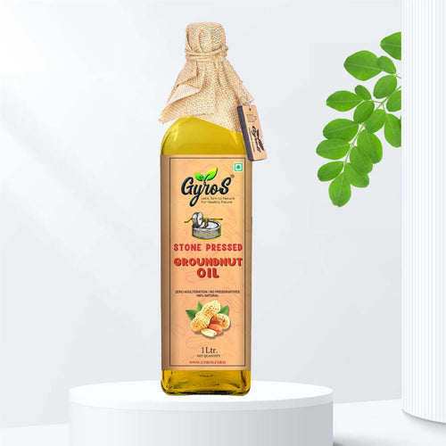 Stone Pressed Groundnut Oil - 1L Glass Bottle