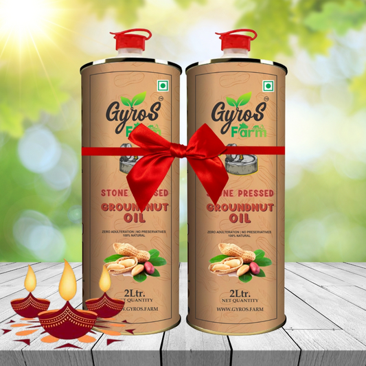 Stone Cold Pressed Groundnut Oil Combo | 2L + 2L | zero Adulteration | Sieve Filtered