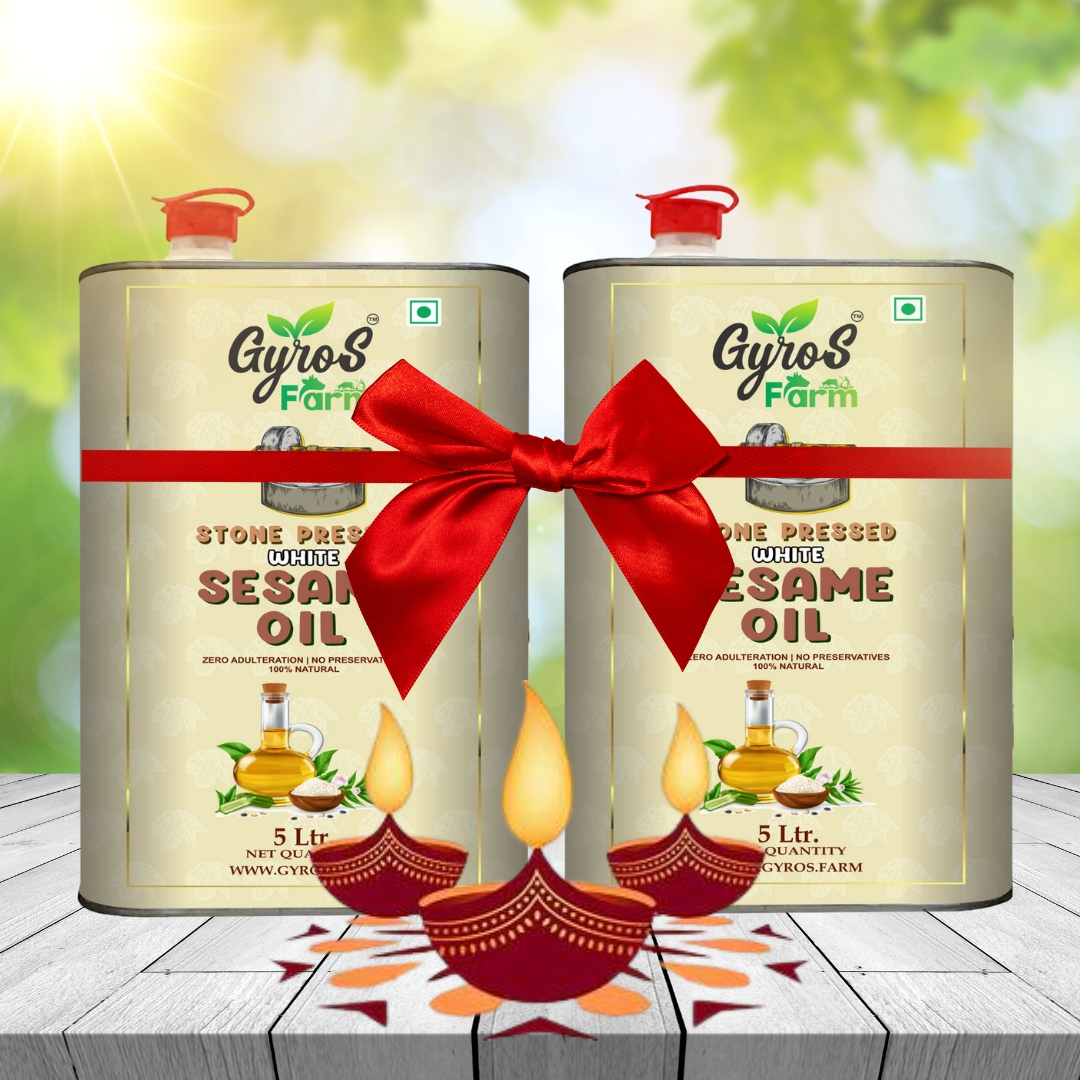 Stone Cold Pressed Sesame Oil Combo  | 5L + 5L | Zero Adulteration| Sieve Filtered