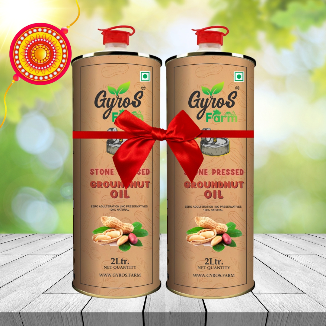 Stone Cold Pressed Groundnut Oil Combo | 2L + 2L | zero Adulteration | Sieve Filtered