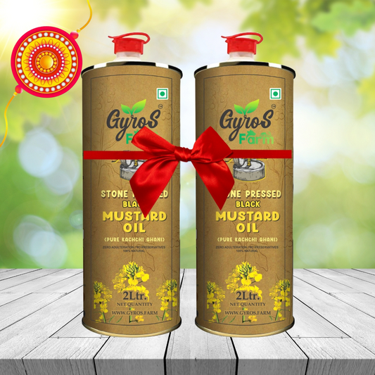 Stone Cold Pressed Black Mustard Oil  | 2L + 2L  | Zero Adulteration| Sieve Filtered