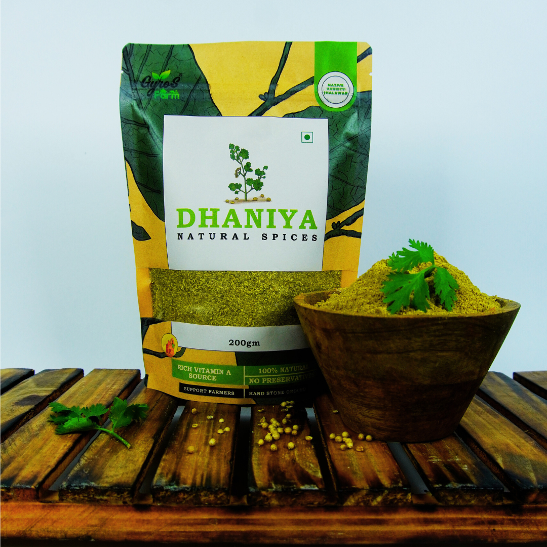 Hand Stone Grounded Dhaniya Powder | unprocessed | Chemical free