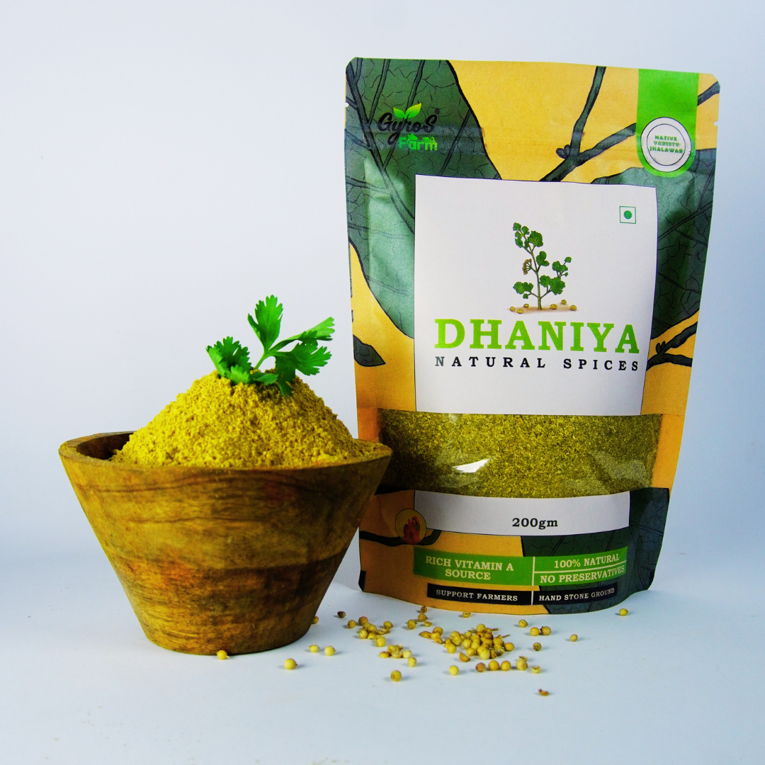 Hand Stone Grounded Dhaniya Powder | unprocessed | Chemical free