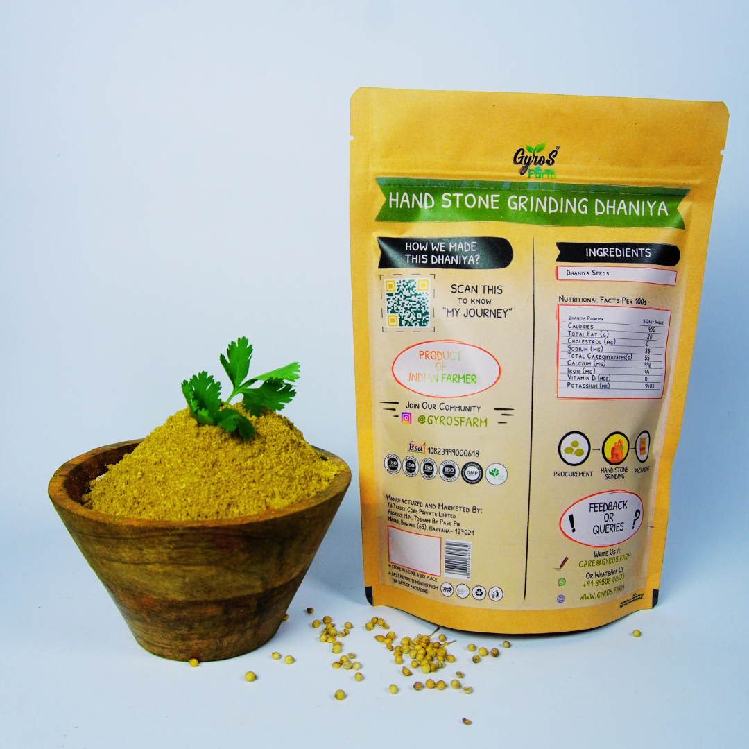 Hand Stone Grounded Dhaniya Powder | unprocessed | Chemical free