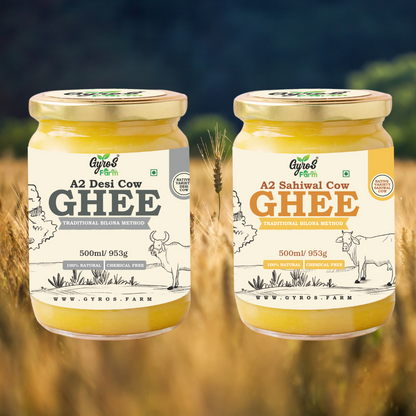 A2 Desi Cow Ghee And A2 Sahiwal Cow Ghee Combo