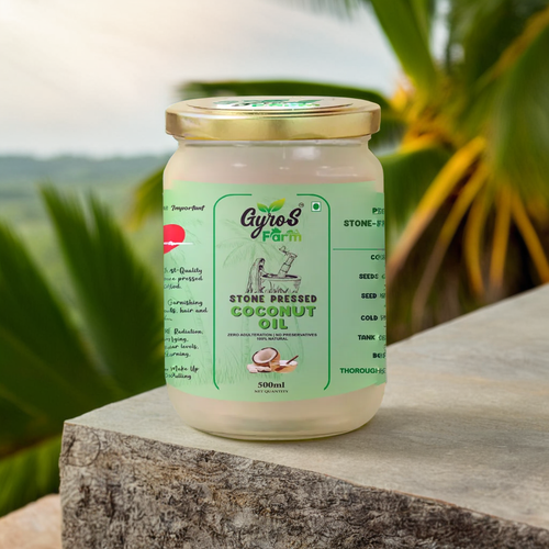 Stone Pressed Coconut Oil - 500ml Glass Jar