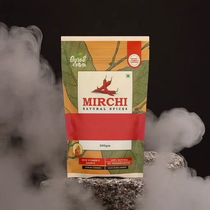 Mirchi Powder (Lal Mirch)  | Naturally Processed | 100% Natural | Sourced From Guntur | Made with Sun-Dried Chilies