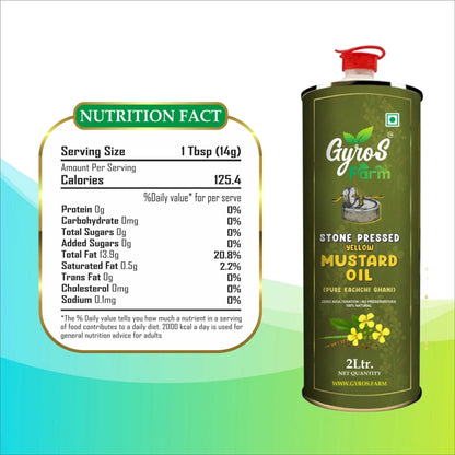 Stone Cold Pressed Yellow and Black Mustard Oil Combo | 2L + 2L | zero Adulteration | Sieve Filtered