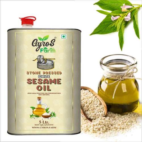 Stone Pressed White Sesame Oil - 5 L Tin